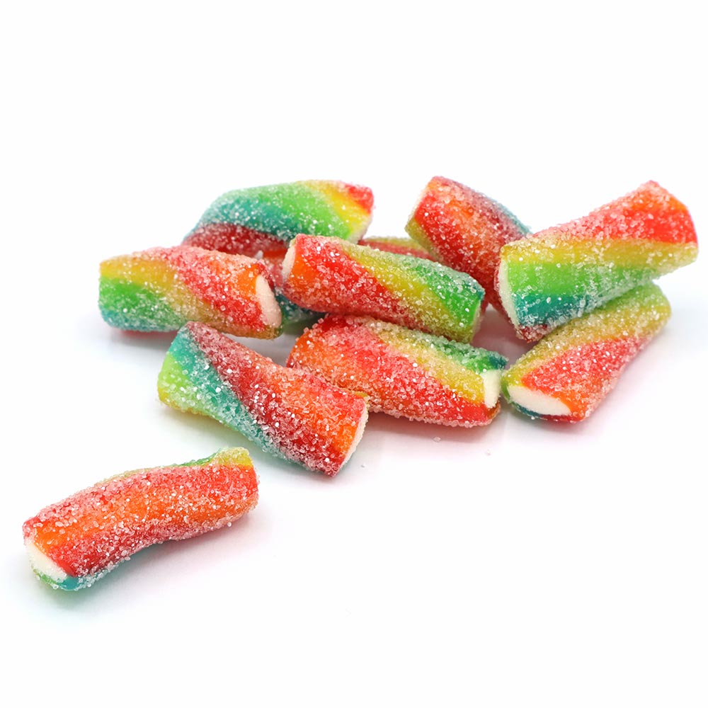 Fizzy rainbow bites