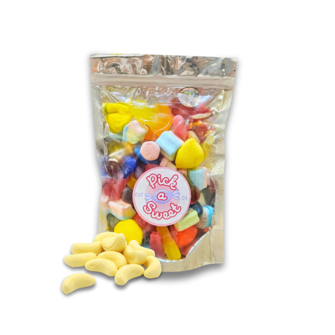 a mixed pack of non-fizzy sweets